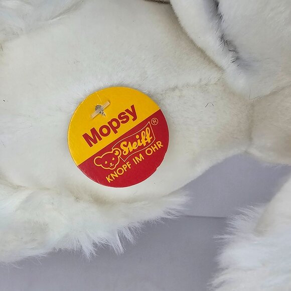Steiff Mopsy Poodle Plush Dog White 079382 With Original Tags - Picture 4 of 14